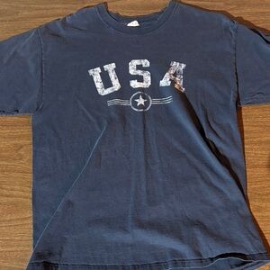 Hanes Dark Blue Crew Neck T-Shirt